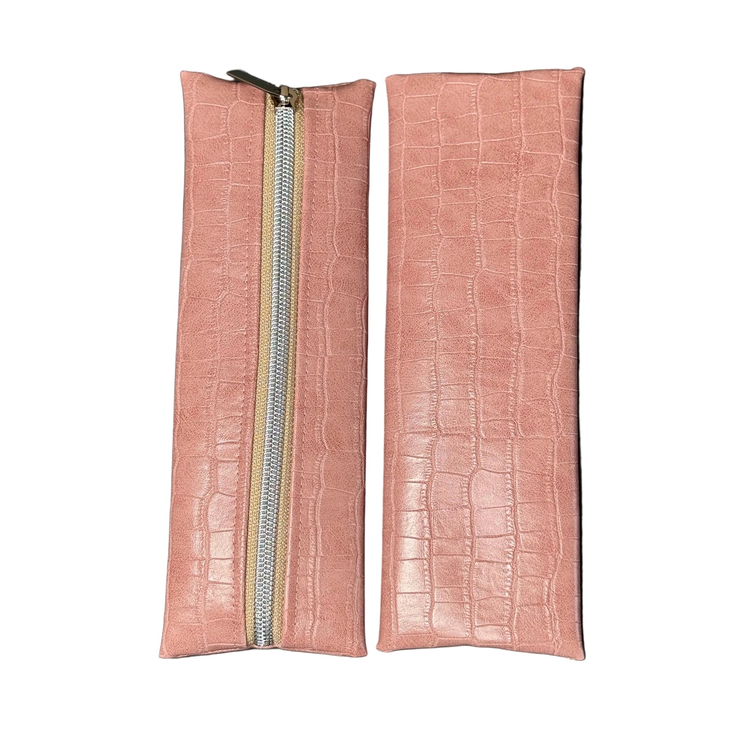Faux Leather Zipper Pouch