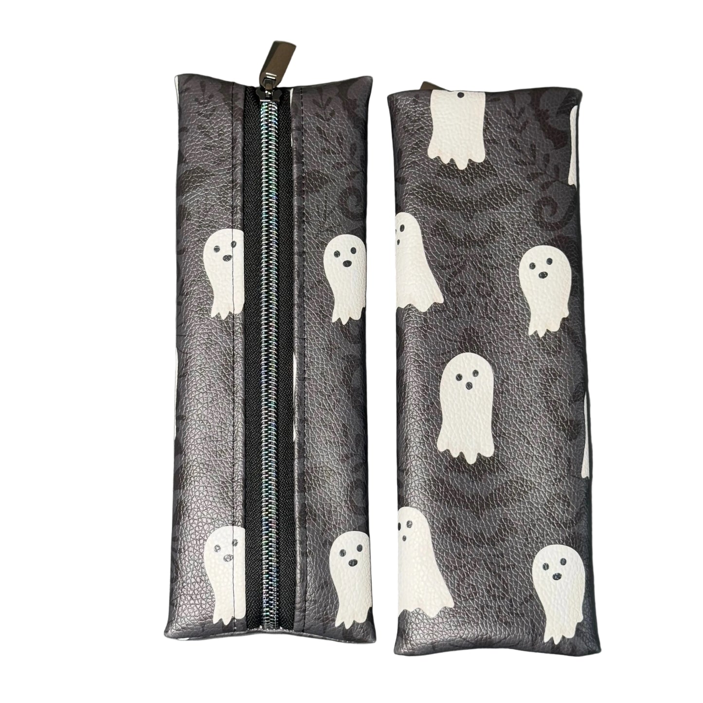 Faux Leather Zipper Pouch