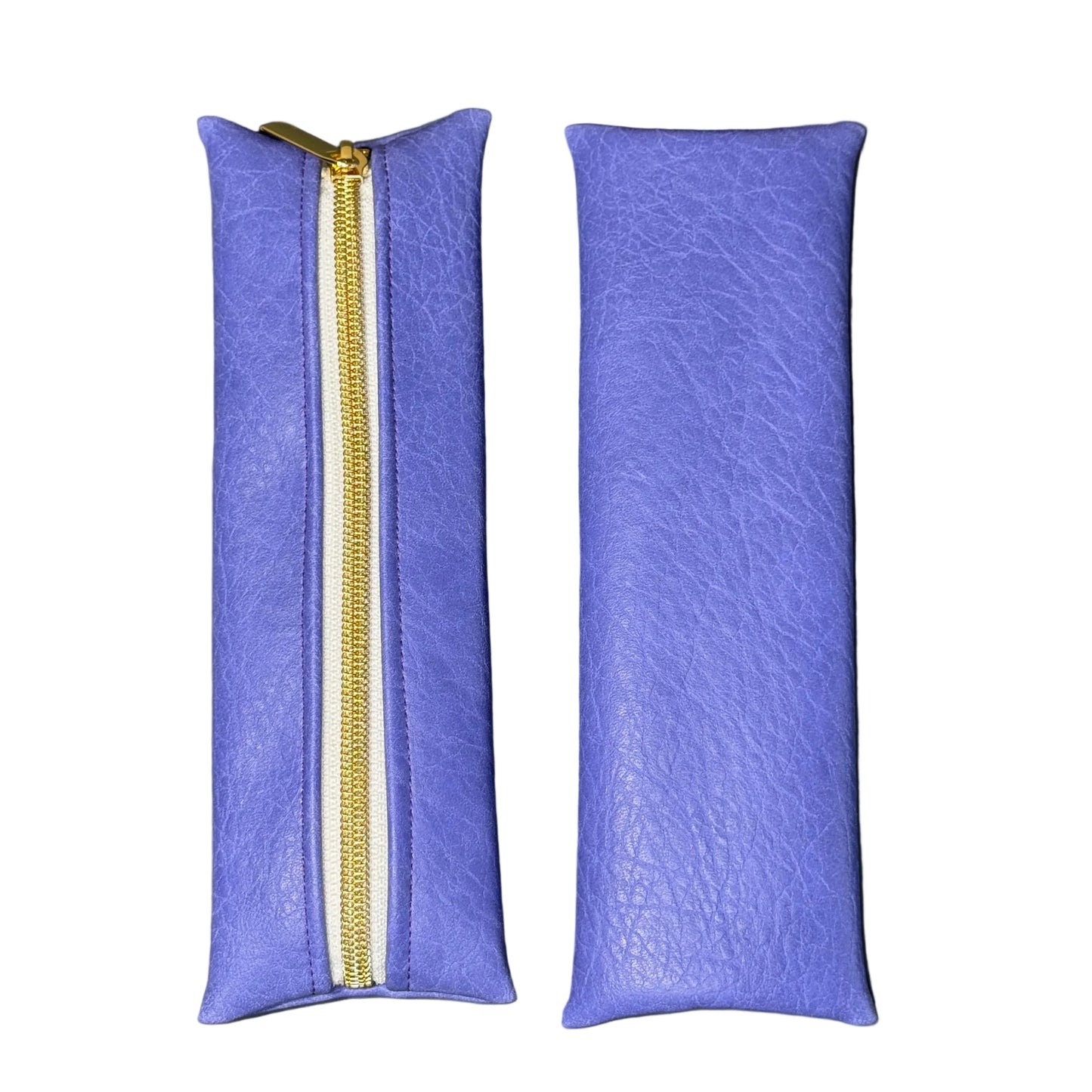Faux Leather Zipper Pouch