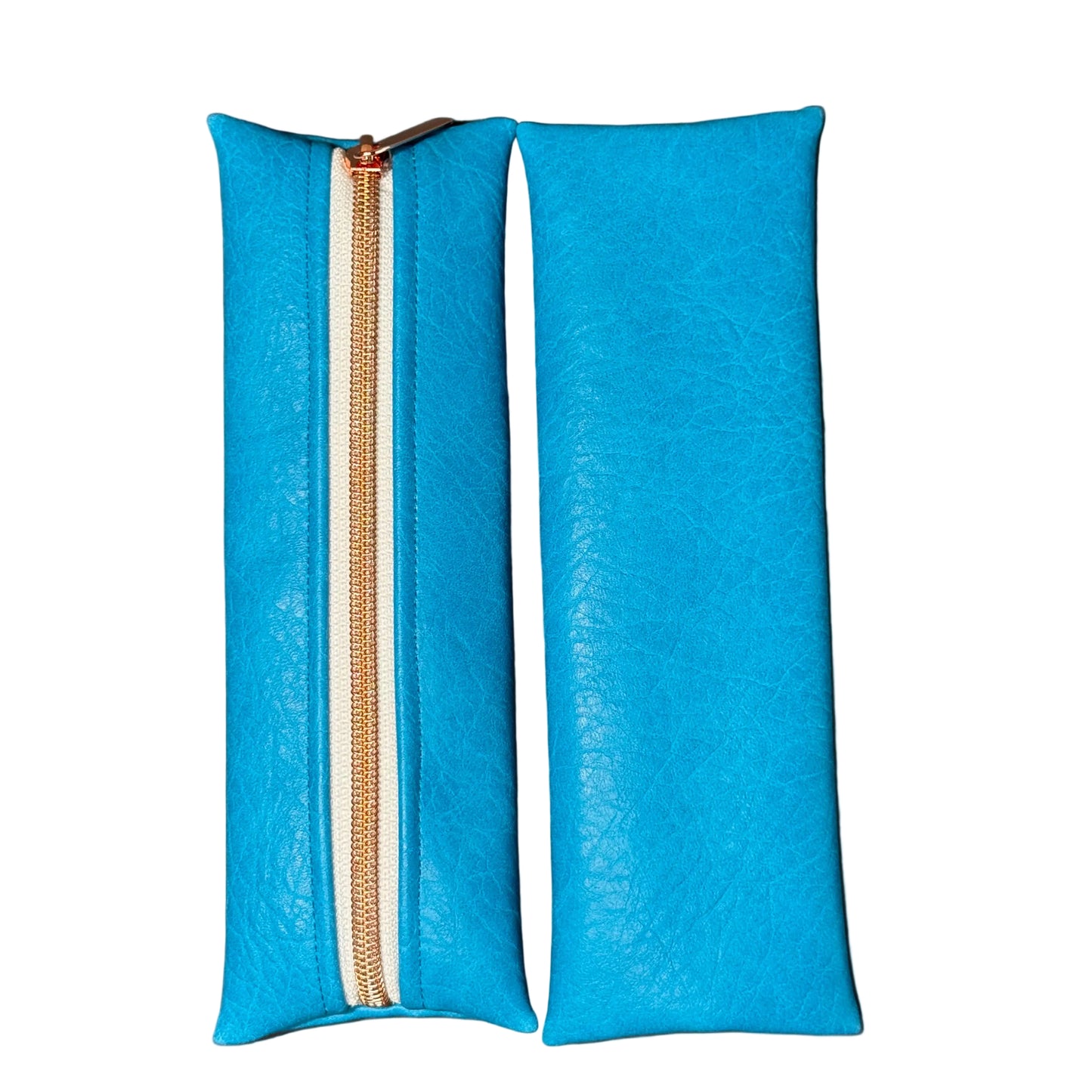 Faux Leather Zipper Pouch