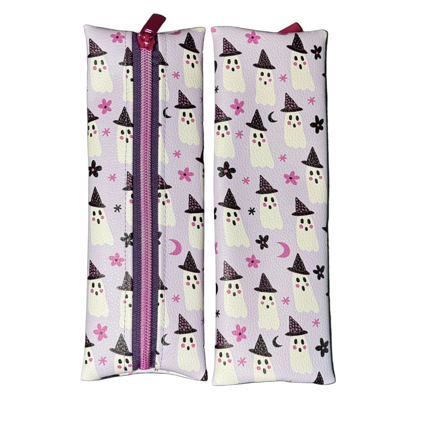 Faux Leather Zipper Pouch
