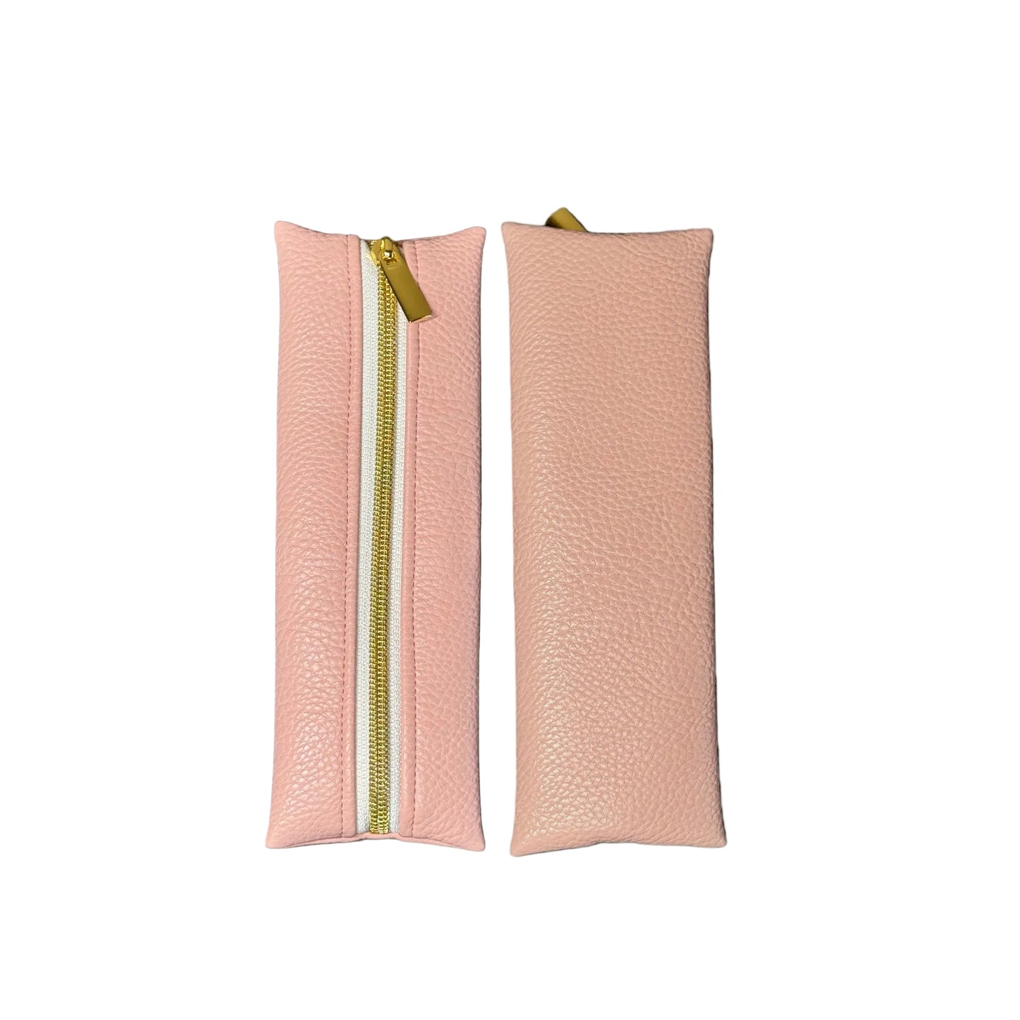 Faux Leather Zipper Pouch