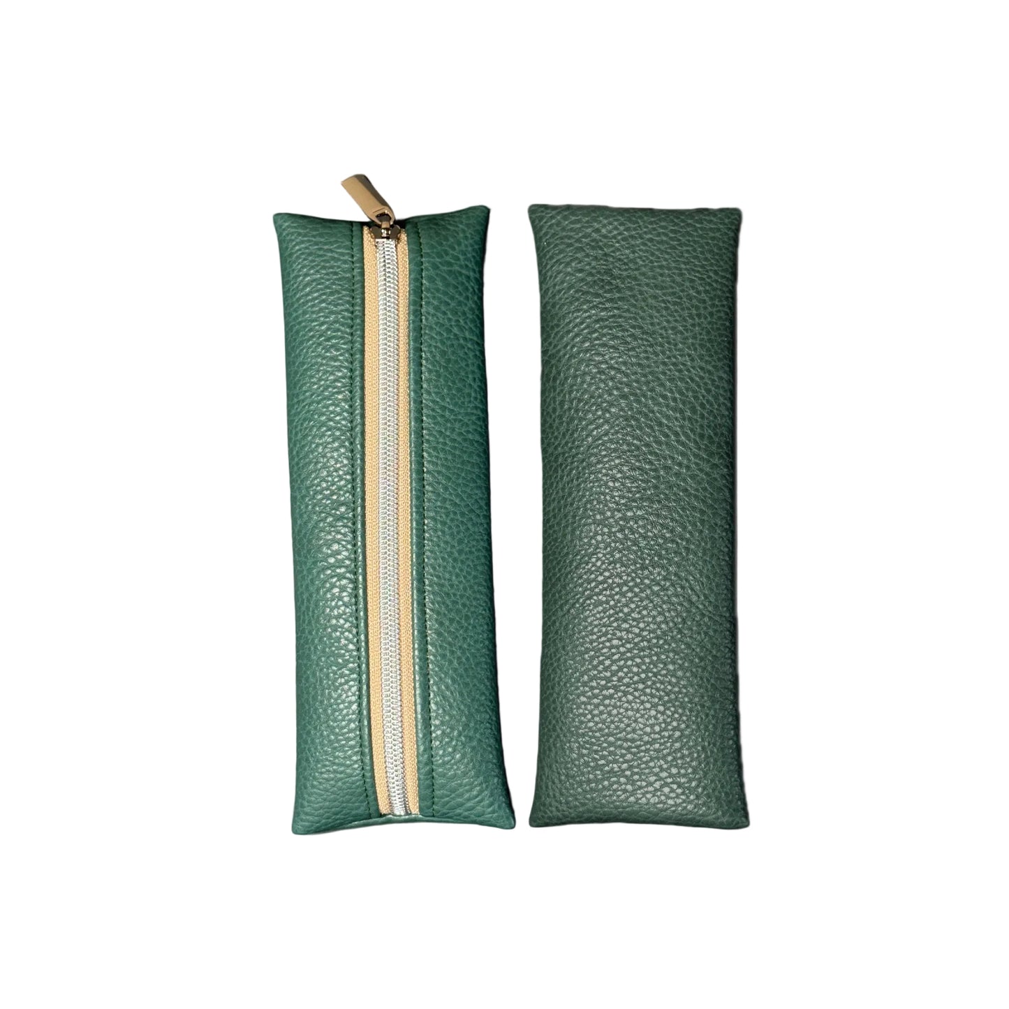 Faux Leather Zipper Pouch